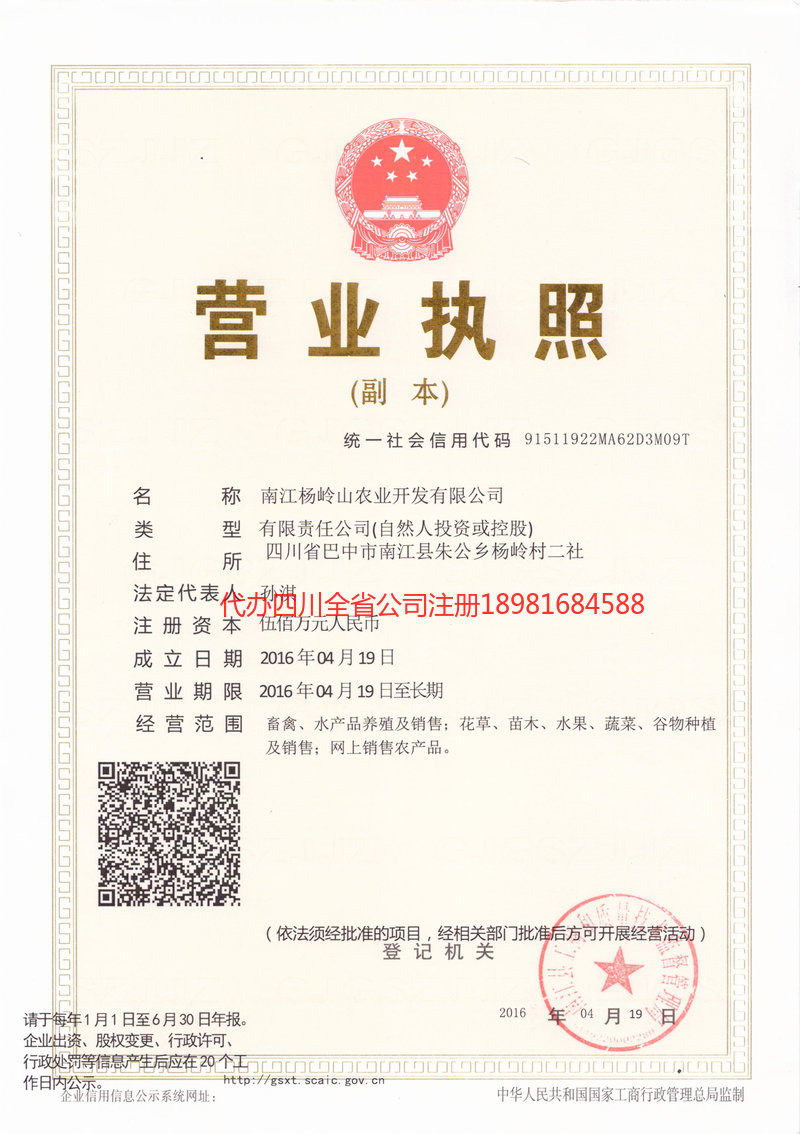 七台河七台河杨岭山农业开发有限公司